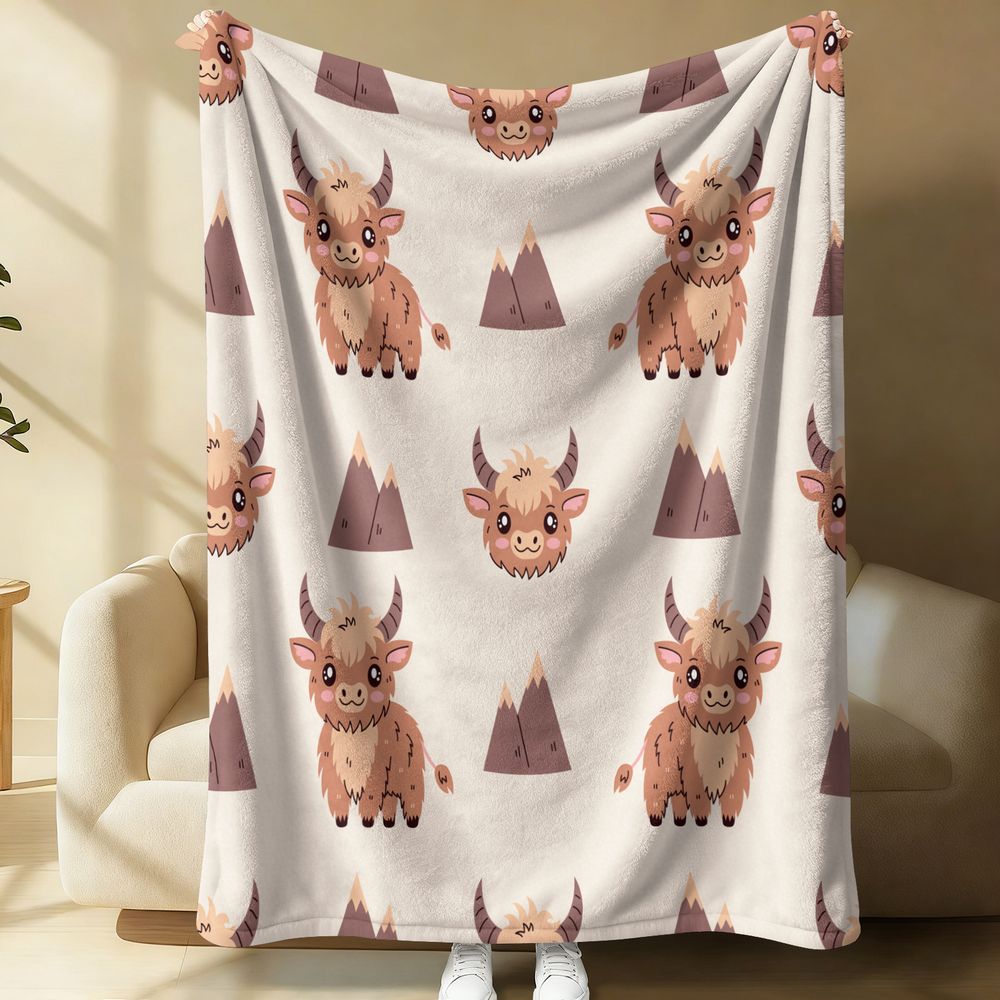 Highland Home Textiles - Cobertor de flanela com estampa de