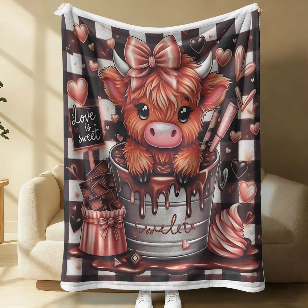 Highland Home Textiles - Cobertor de Flanela com Estampa de