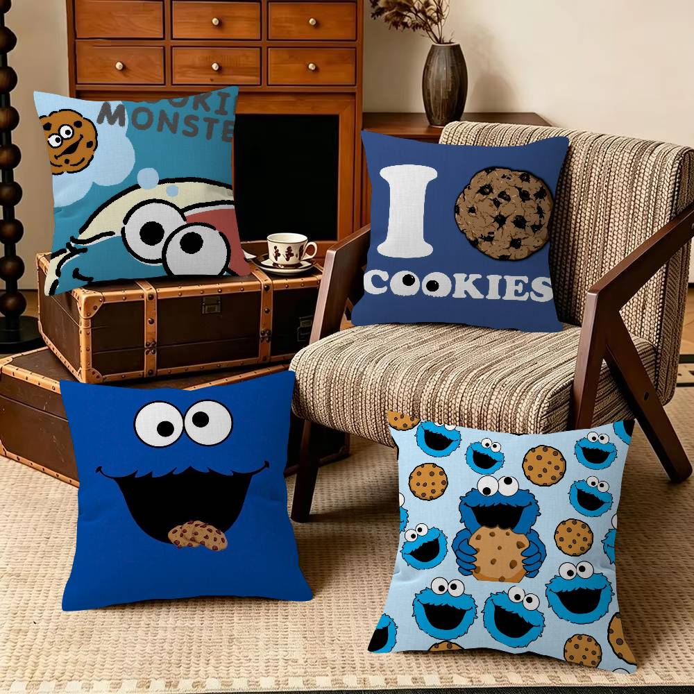 Home Textiles Inc - Capa de Almofada C-Cookies Monster Cartoon