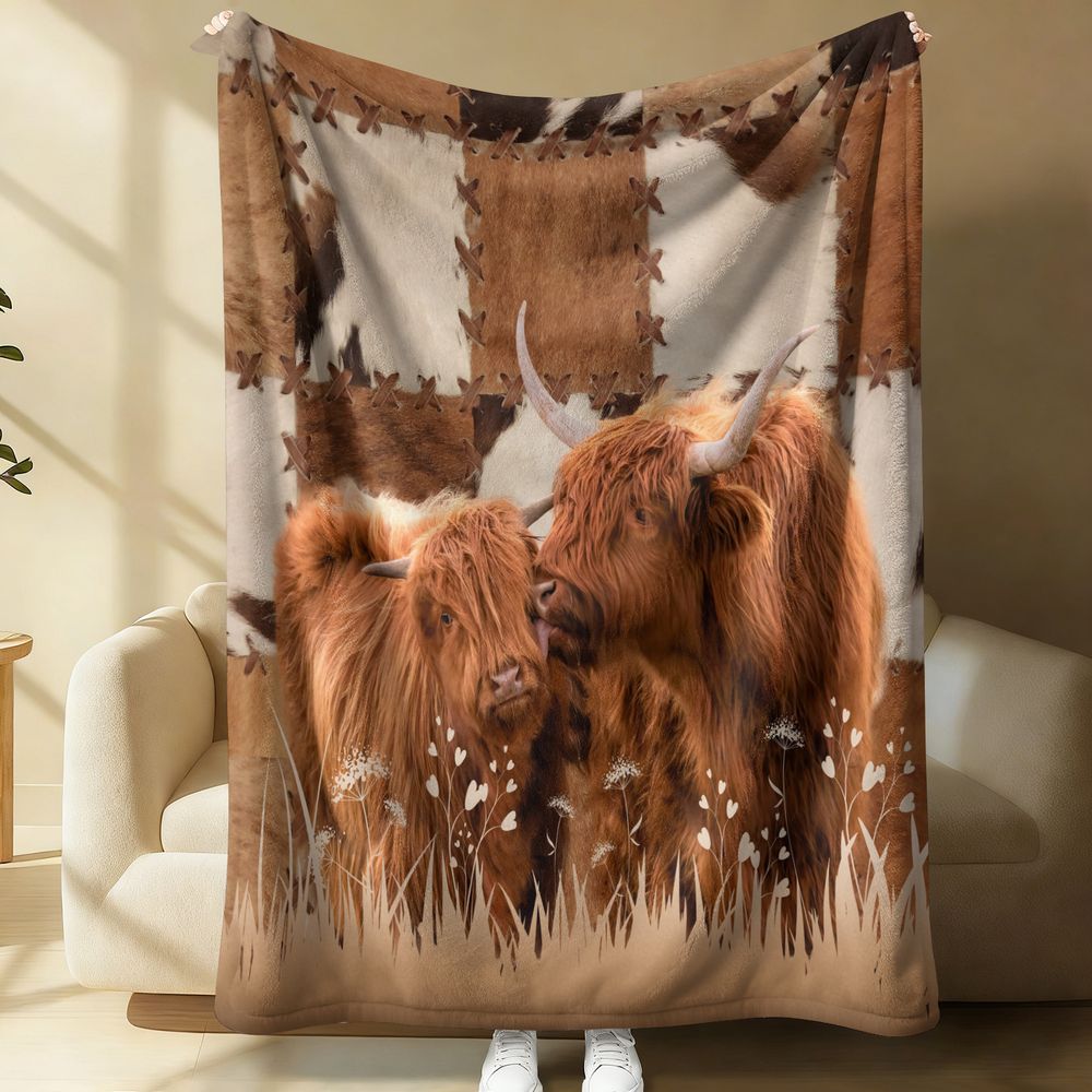 Highland Home Textiles - Cobertor de Flanela com Estampa Digital