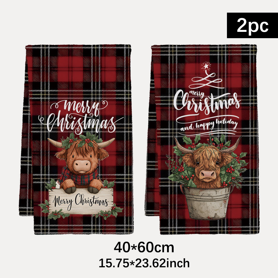 Highland Home Textiles - 40x60cm série de natal árvore grades