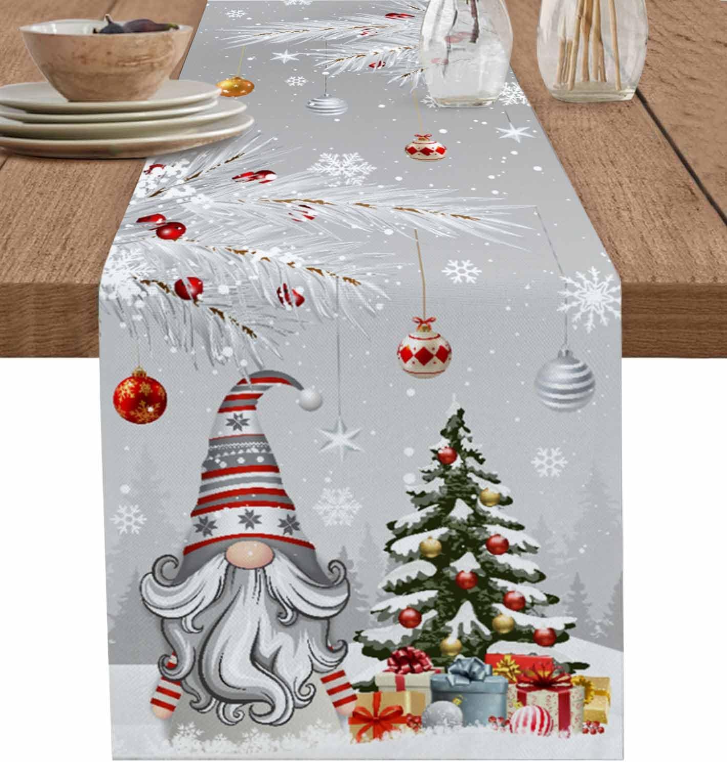 Linum Home Textiles - Natal cinza gnomos corredores de mesa