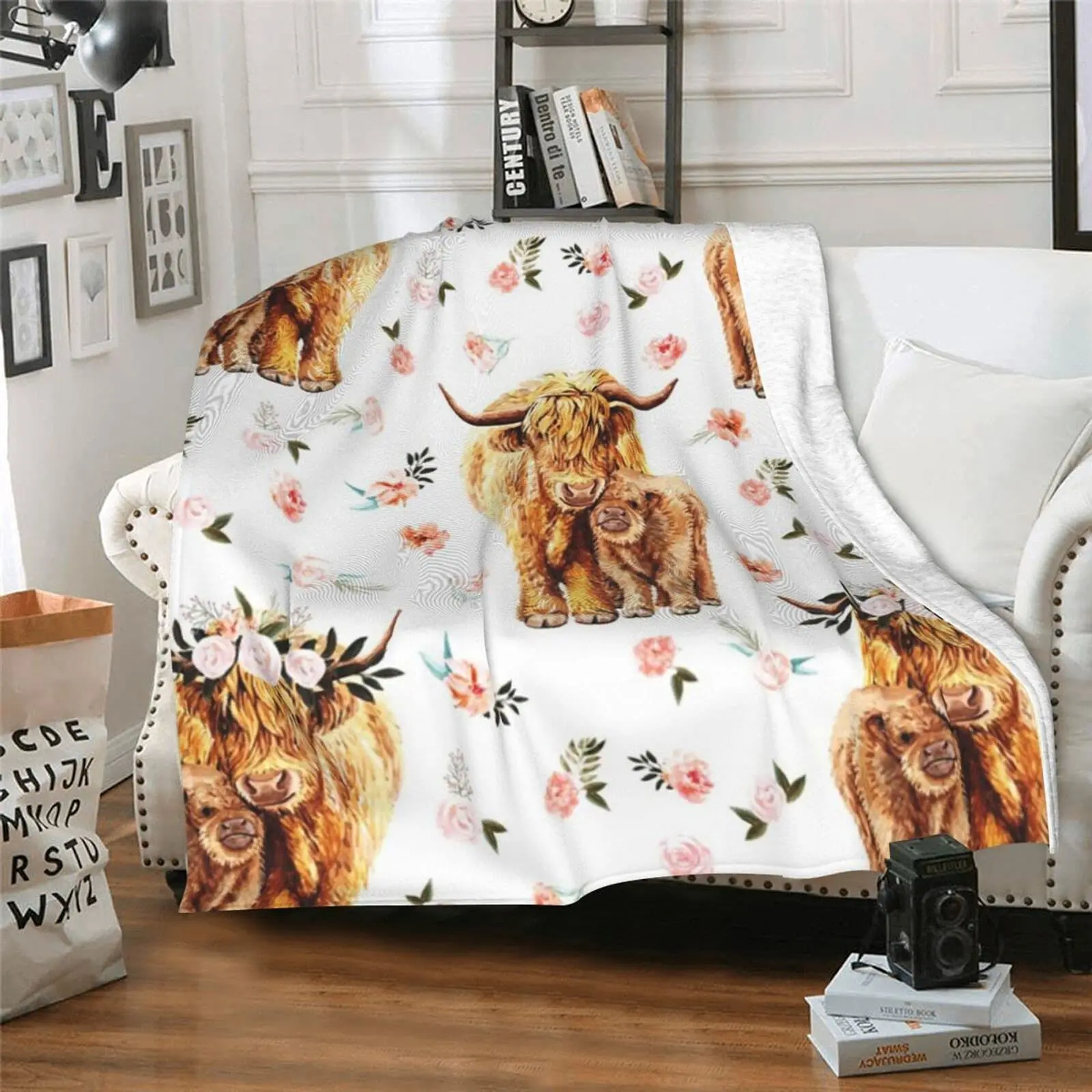 Highland vaca cobertor animal  - Highland Home Textiles avaliação e preço