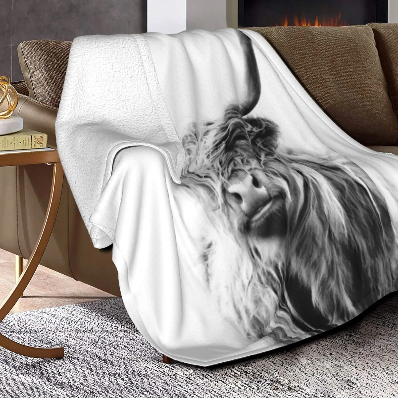 Highland vaca cobertor animal  - Highland Home Textiles avaliação e preço