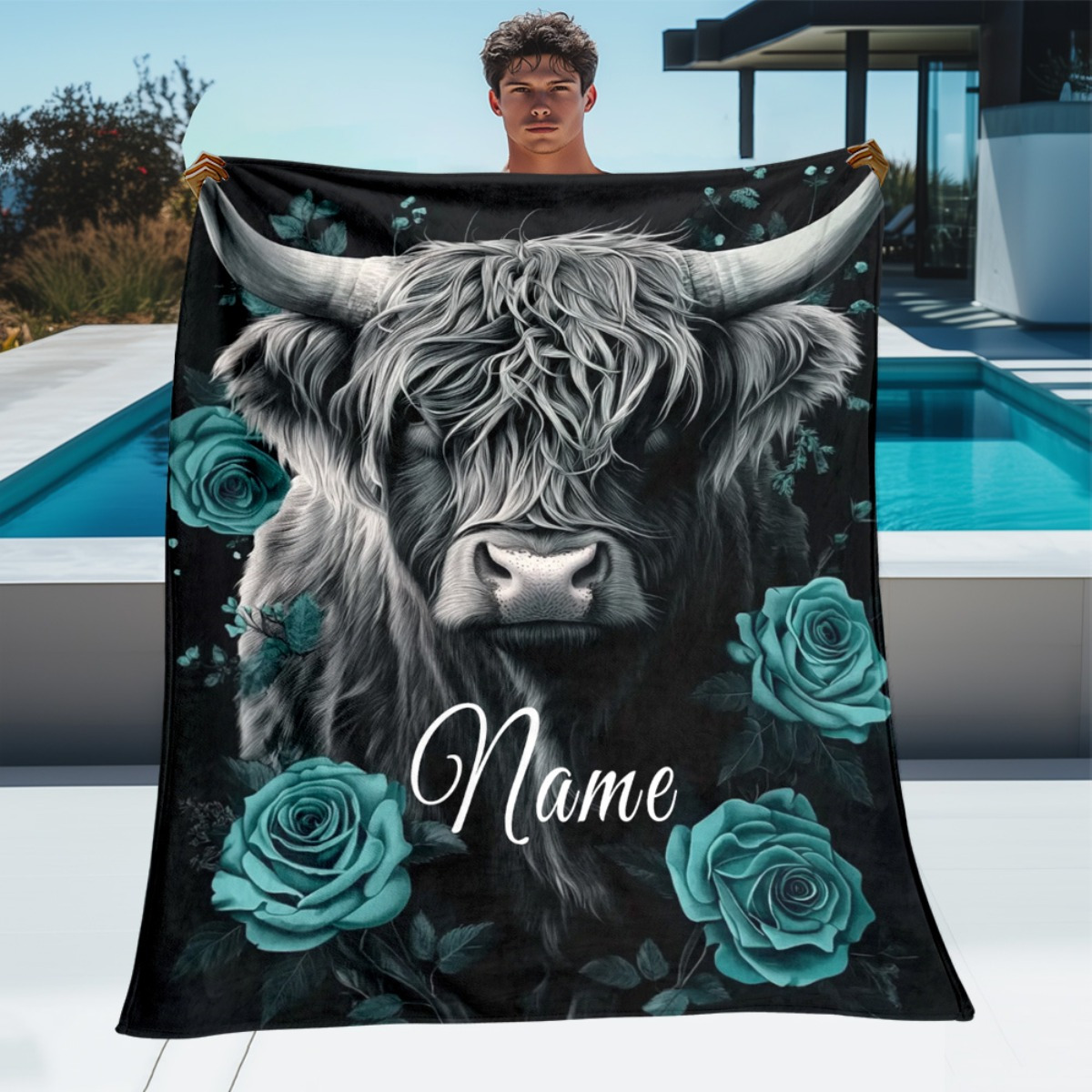 Cobertor Personalizado de Vaca - Highland Home Textiles avaliação e preço
