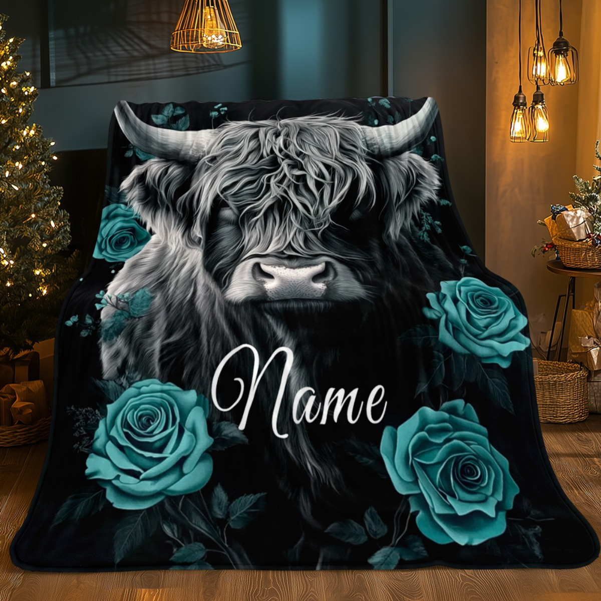 Cobertor Personalizado de Vaca - Highland Home Textiles avaliação e preço