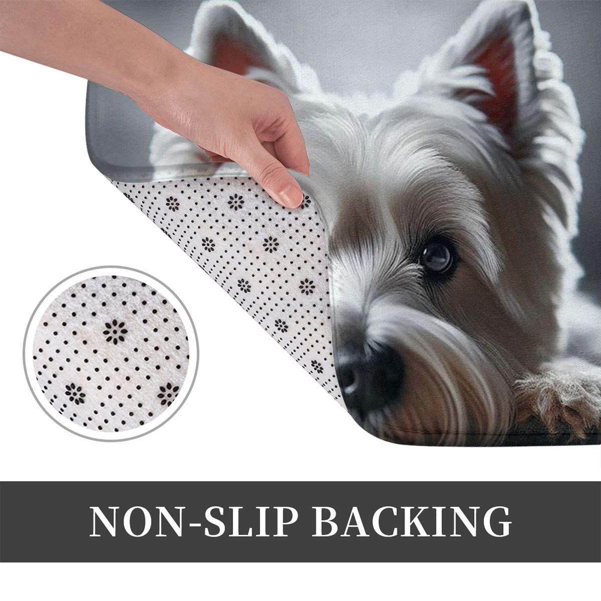 Tapete 3D Impresso de Cão West - Highland Home Textiles avaliação e preço