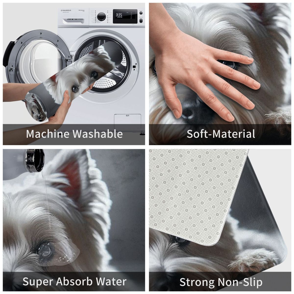 Tapete 3D Impresso de Cão West - Highland Home Textiles avaliação e preço