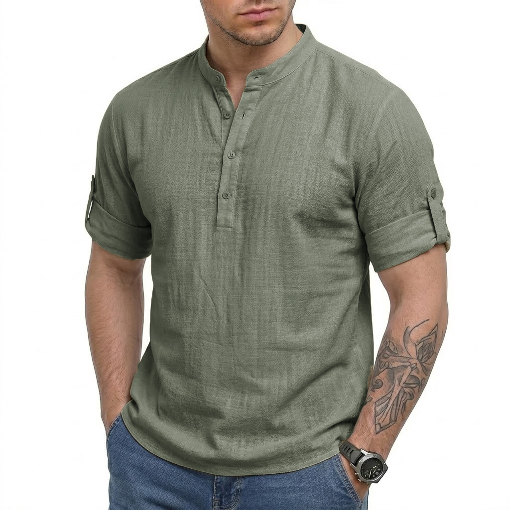 Nova Camisa de Linho Masculina - Linum Home Textiles avaliação e preço