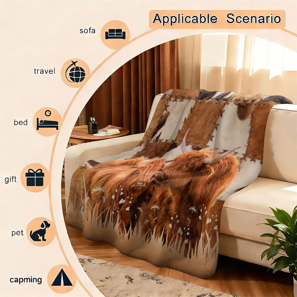 Cobertor de Flanela com Estamp - Highland Home Textiles avaliação e preço