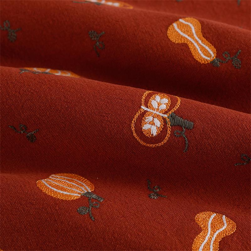 Tecido De Algodão Bordado Abób - Linum Home Textiles avaliação e preço