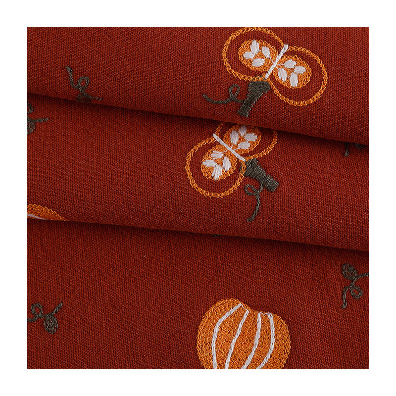 Tecido De Algodão Bordado Abób - Linum Home Textiles avaliação e preço