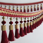 Grânulos borla franja afiação  - Home Textiles And Furnishing avaliação e preço